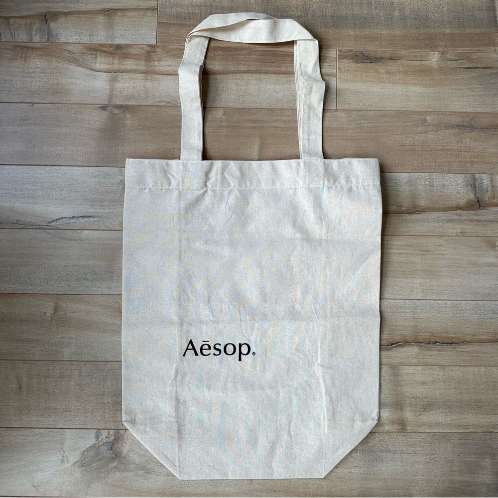 NEW Aesop cotton canvas rare limited edition tote bag with printed logo
